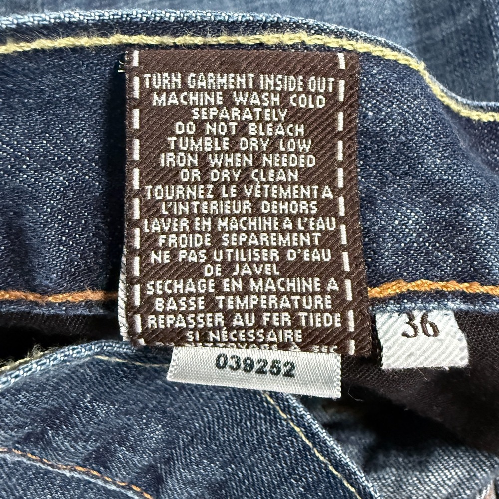 7 For All Mankind Carsen Jeans Mens 36x32 Striaght Leg Blue Denim USA 7FAM - Picture 9 of 16